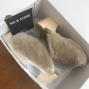 no 6 fur loafer clog
